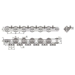 pudeļu mazgātavas konveijera ķēde