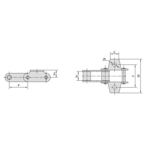C tipa un CA tipa tērauda lauksaimniecības ķēdes