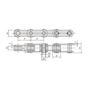 FVC sērijas dobu tapu konveijera ķēdes