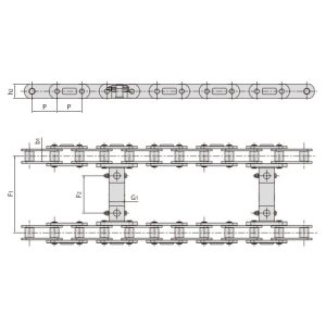 ceļu būves tehnikas konveijera ķēdes
