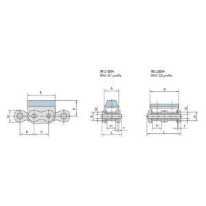 gumijas piestiprināta plāksnes ķēde