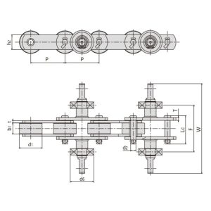 gumijas cimdu konveijera ķēde