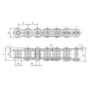cinkota īsa soļa rullīšu ķēde