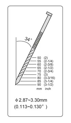pneumatic angled brad nailer