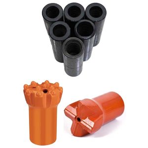 T38 vītņots urbis ar ievelkamu pogu un padziļinātu centru